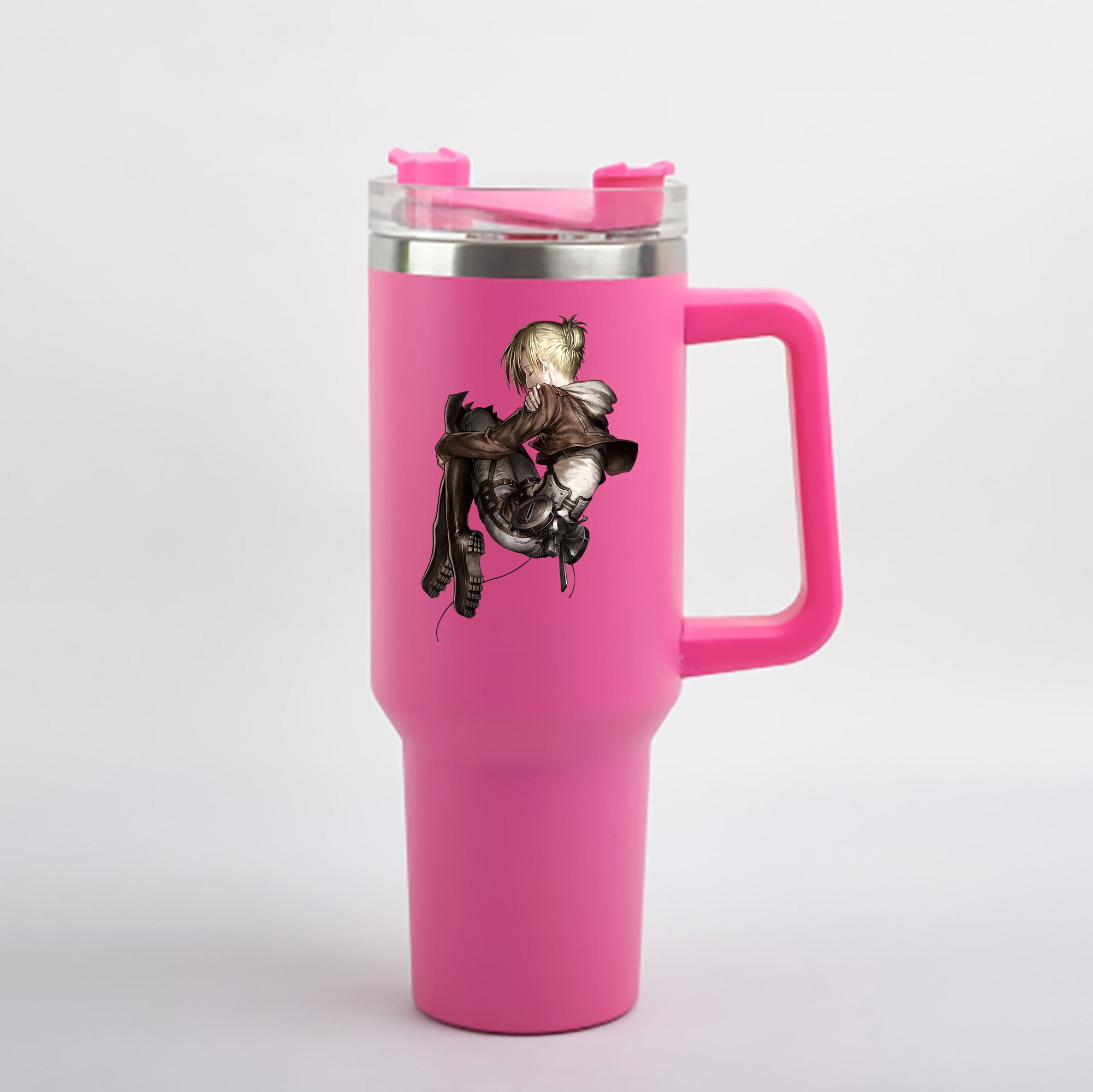 （画像用） 進撃の巨人 アニ・レオンハート Attack on Titan Annie Leonhart 1200mL車用タンブラー - クリスタルステッカー（プラスチックストロー付き）